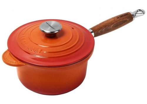Le Creuset Gietijzeren Steelpan met Deksel Oranjerood 18cm - 1