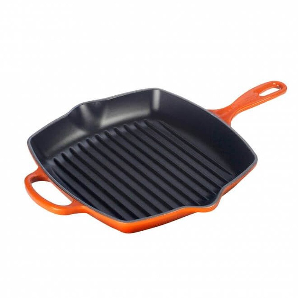 Art & Craft Le Creuset Gietijzeren Vierkante Grillpan Oranjerood 26cm |  | 0024147232728 aanbieding