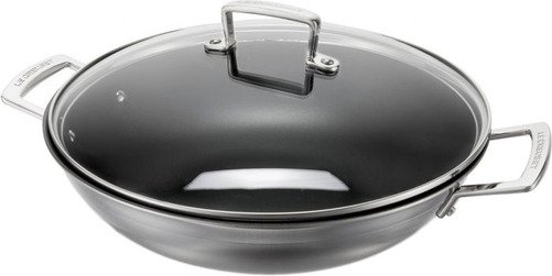 Le Creuset Magnetik Wok met Anti-aanbaklaag en Glazen Deksel - 1