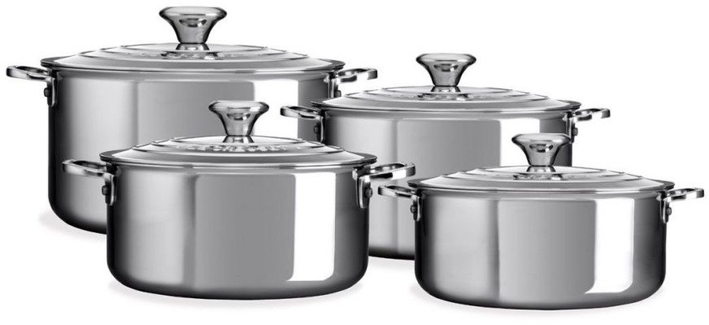 LE CREUSET - RVS - Pannenset 4-delig Signature