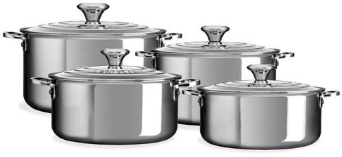 Le Creuset Rvs 4-delige Set Kookpan 18/20/24cm + Kookpan - 1