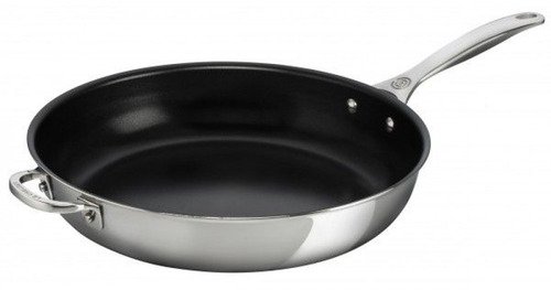 Le Creuset Rvs Diepe Koekenpan 32cm met Anti-aanbaklaag - 1