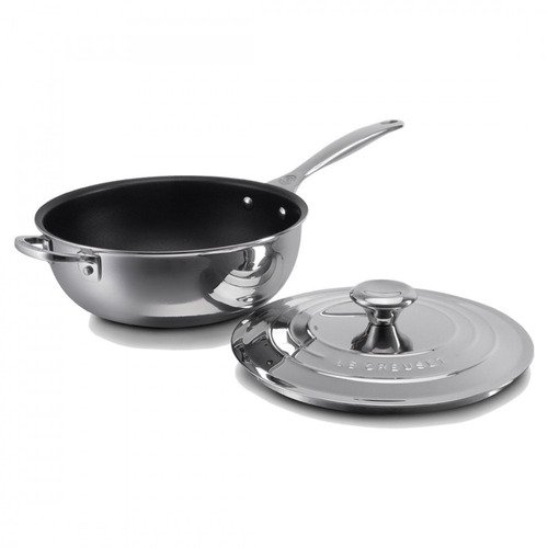 Le Creuset Rvs Sauteuse 24cm 3,3l met Anti-aanbaklaag - 2