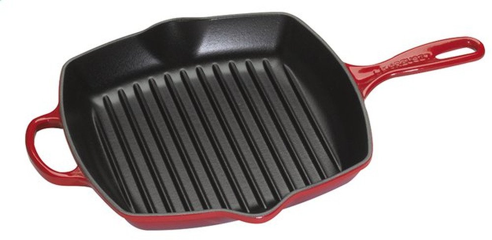 Art & Craft Le Creuset Gietijzeren Vierkante Grillpan Kersenrood 26cm |  | 0024147232711 aanbieding