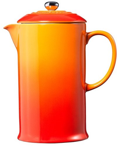 Le Creuset Koffiepot met Pers Oranjerood 22cm 0,8l