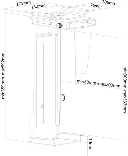 Neomounts by Newstar NM-CPU100 - Zwart - 9