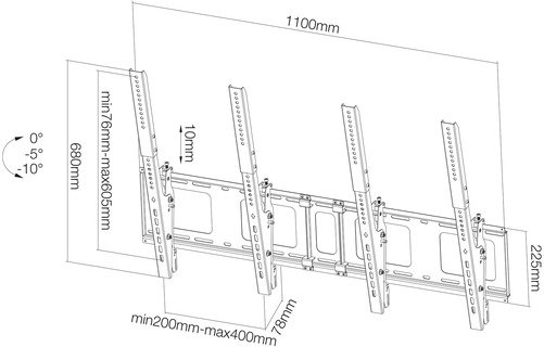Neomounts by Newstar NS-WMB200P - Zwart - 7