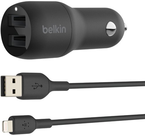 Belkin CCD001bt1MBK Dual USB-A Car Charger - 1
