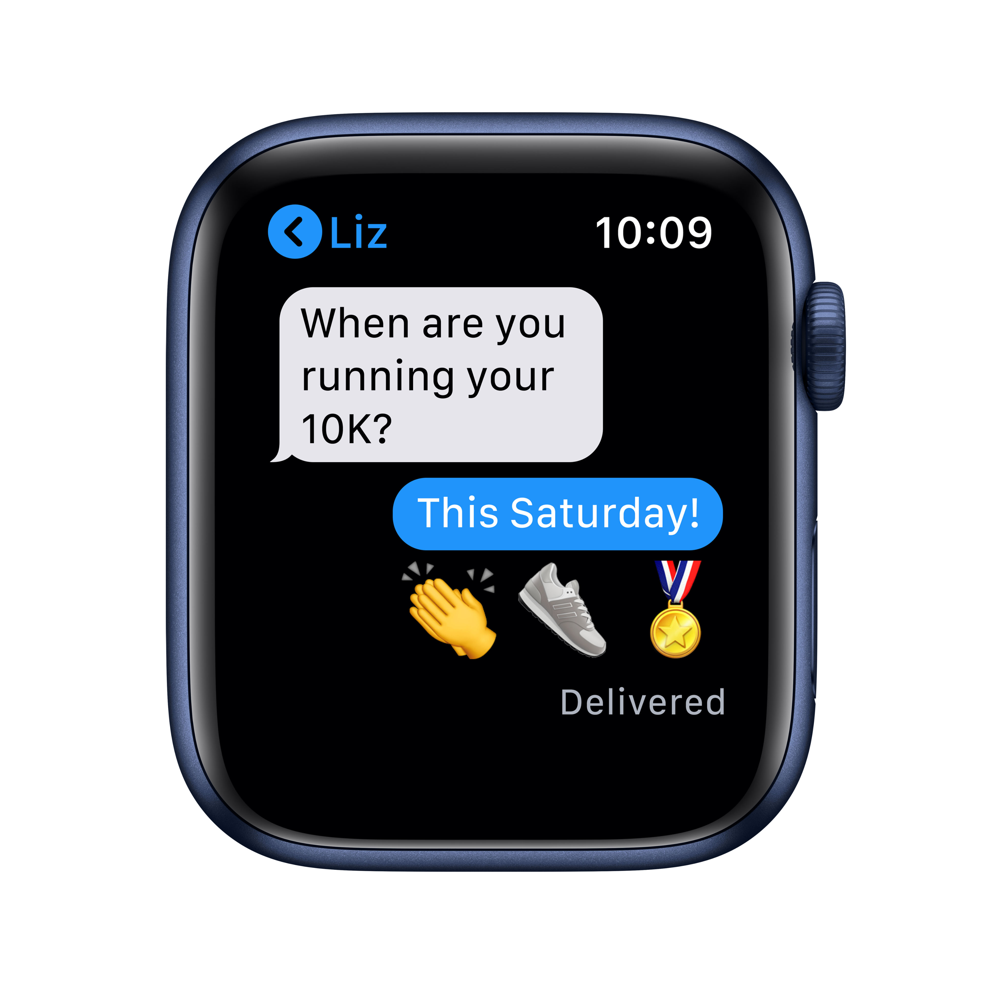 Mobigear Active Siliconen Bandje voor de Apple Watch Series 6 (40mm) - Blauw  600193-1 - hoesjesdirect.nl