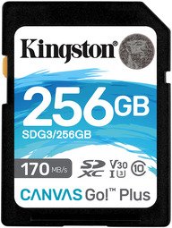 Kingston Canvas Go! Plus 256GB V30/UHS-I SDXC