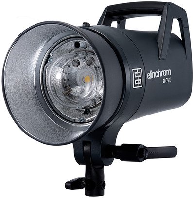 Flash ELINCHROM Compact 500w + MiniSpot Avec 5 Gobos, Occasion, Pour Studio