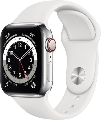 Apple Watch Series 6 RVS 4G (40mm) - Zilver/Wit | Art \u0026 Craft