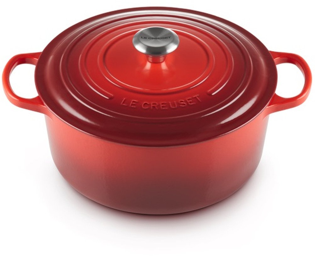 Le Creuset Ronde Stoof-/Braadpan 24 cm Kersenrood