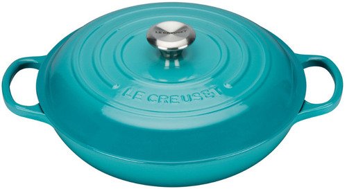 Le Creuset Gietijzeren Braadpan Campagnard Caribbean Bl 30cm - 1