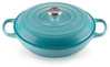 Le Creuset Gietijzeren Braadpan Campagnard Caribbean Bl 30cm - 3