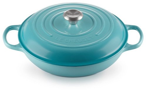 Le Creuset Gietijzeren Braadpan Campagnard Caribbean Bl 30cm - 3