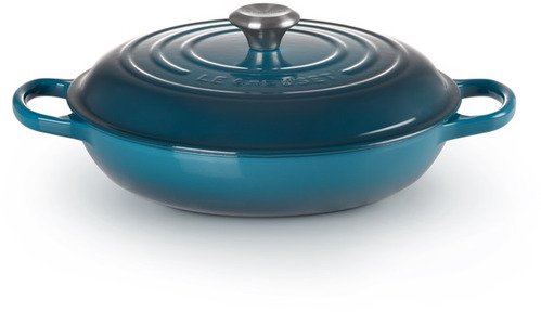 Le Creuset Gietijzeren Braadpan Campagnard Deep Teal 30cm - 2
