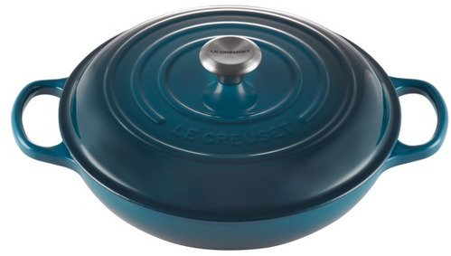 Le Creuset Gietijzeren Braadpan Campagnard Deep Teal 30cm - 3