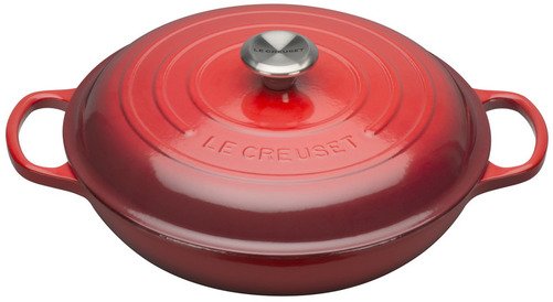 Le Creuset Gietijzeren Braadpan Campagnard Kersenrood 30cm - 1