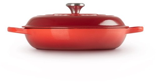Le Creuset Gietijzeren Braadpan Campagnard Kersenrood 30cm - 4