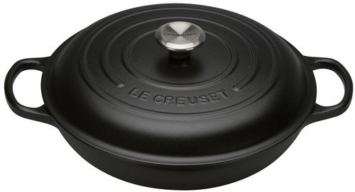 Le Creuset Gietijzeren Braadpan Campagnard Mat Zwart 30cm - 1