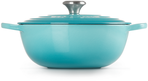 Le Creuset Gietijzeren Marmite Caribbean Blue 26cm 5,3l - 3