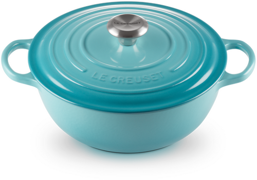 Le Creuset Gietijzeren Marmite Caribbean Blue 26cm 5,3l - 2