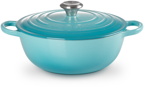 Le Creuset Gietijzeren Marmite Caribbean Blue 26cm 5,3l - 1