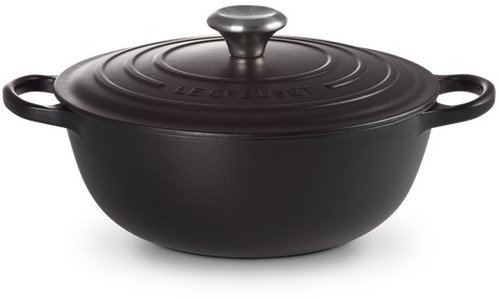 Le Creuset Gietijzeren Marmite Mat Zwart 26cm 5,3l - 2