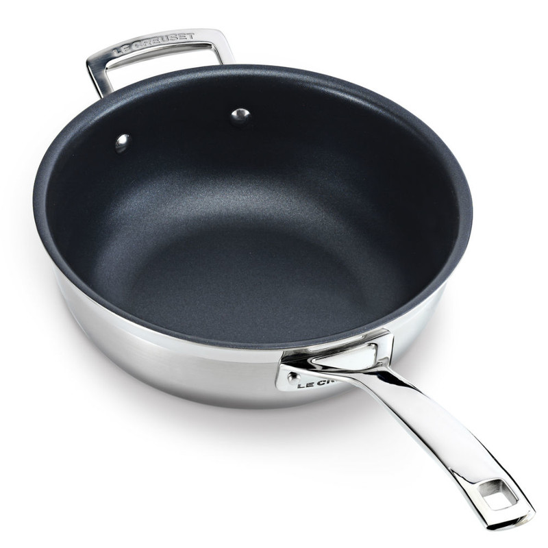 Le Creuset Koekenpan Rvs 24cm 2,1l met Antiaanbak Art &