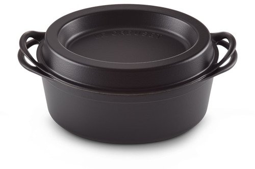 Le Creuset Gietijzeren Ovale Doufeu Mat Zwart 32cm 7,2l - 3
