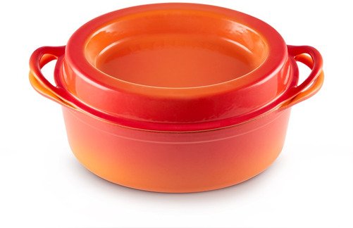 Le Creuset Gietijzeren Ovale Doufeu Oranjerood 32cm 7,2l - 3
