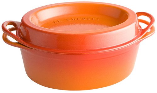 Le Creuset Gietijzeren Ovale Doufeu Oranjerood 32cm 7,2l - 1 Le Creuset Gietijzeren Ovale Doufeu Oranjerood 32cm 7,2l - 1