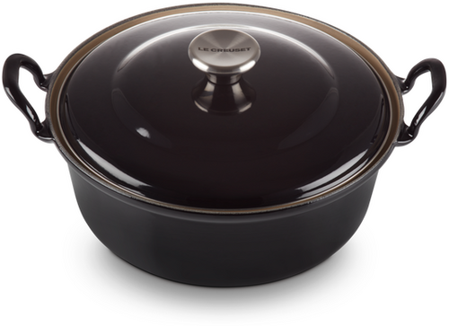Le Creuset Gietijzeren Braadpan met Deksel Ebbenzwart 24cm - 2