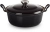 Le Creuset Gietijzeren Braadpan met Deksel Ebbenzwart 24cm - 1