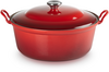 Le Creuset Gietijzeren Braadpan met Deksel Kersenrood 24cm - 1