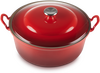 Le Creuset Gietijzeren Braadpan met Deksel Kersenrood 24cm - 3