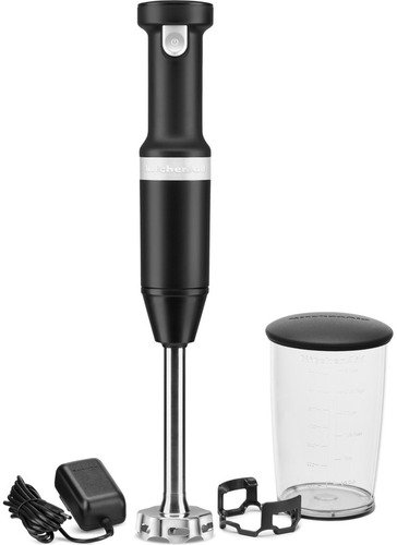 Mixeur Plongeant KitchenAid Classic Noir - 2 Vitesses, Bol 700ml Inclus - Pour Soupes, Smoothies Et Purées