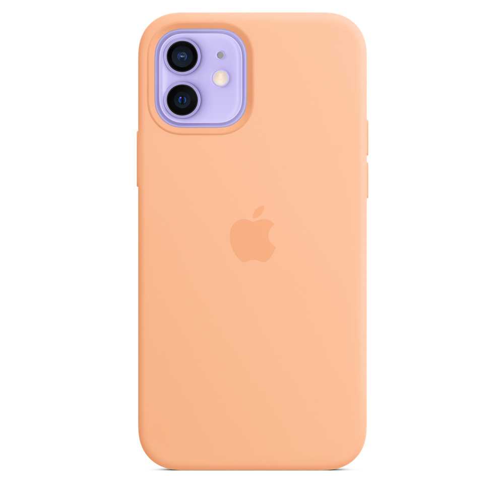 apple iphone 12 pro silicone case cantaloupe