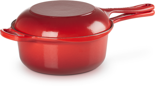 Le Creuset Gietijzeren 2-in-1 Steelpan 22cm Kersenrood - 9
