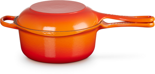 Le Creuset Gietijzeren 2-in-1 Steelpan 22cm Oranjerood - 1