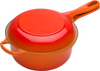 Le Creuset Gietijzeren 2-in-1 Steelpan 22cm Oranjerood - 2