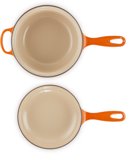 Le Creuset Gietijzeren 2-in-1 Steelpan 22cm Oranjerood - 6
