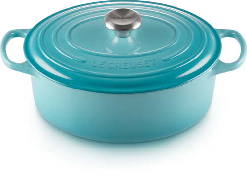 Le Creuset Gietijzeren Ovale Braadpan Caribbean Blue 29cm-1