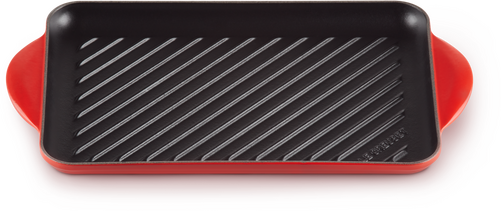 Le Creuset Gietijzeren Rechthoekige Grill Kersenrood 32cm - 2