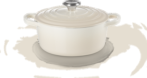 Le Creuset Gietijzeren Ronde Braadpan Meringue 20cm 2,4l-0