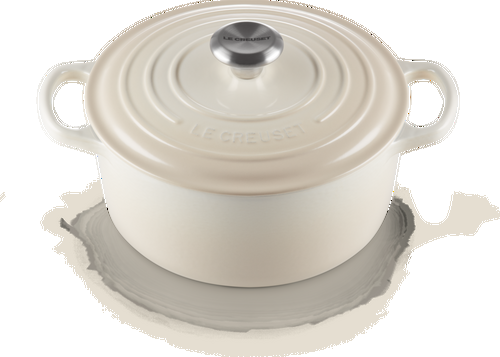 Le Creuset Gietijzeren Ronde Braadpan Meringue 22cm 3,3l-1