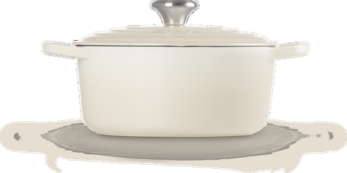 Le Creuset Gietijzeren Ronde Braadpan Meringue 22cm 3,3l-2