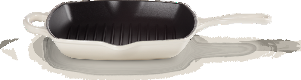 Art & Craft Le Creuset Gietijzeren Vierkante Grillpan Meringue 26cm |  | 0024147303343 aanbieding