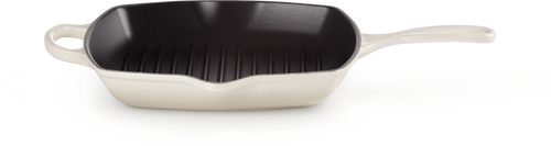 Le Creuset Gietijzeren Vierkante Grillpan Meringue 26cm - 1